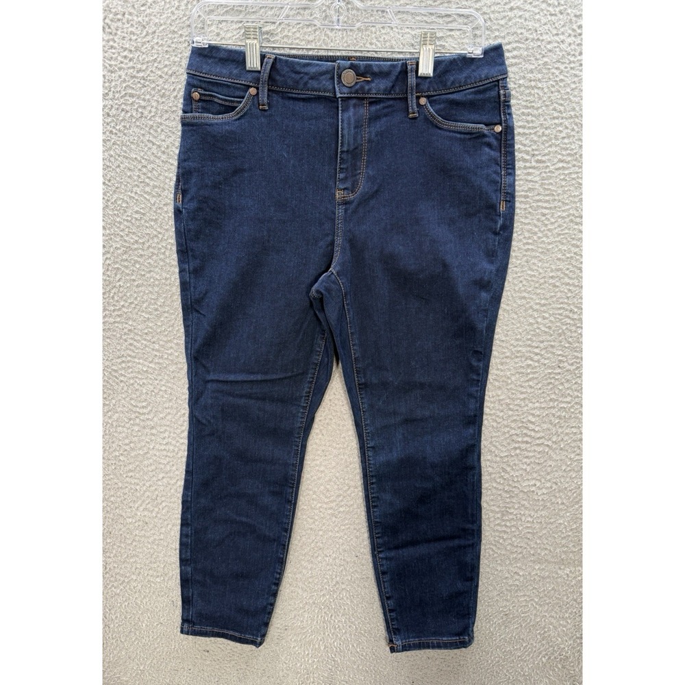 Simply Vera Vera Wang Jeans Womens 12 Petite Small Blue Denim Skinny Stretch‎